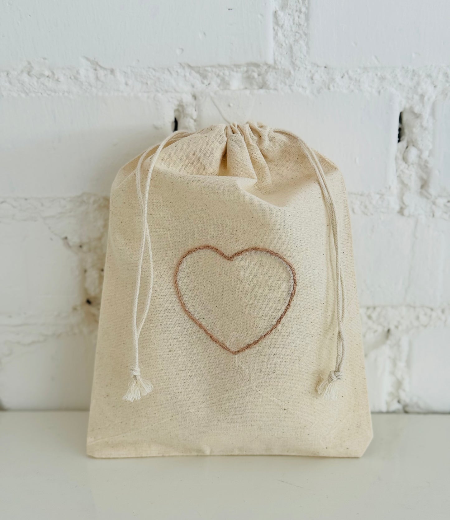 Leinen Beutel Herz