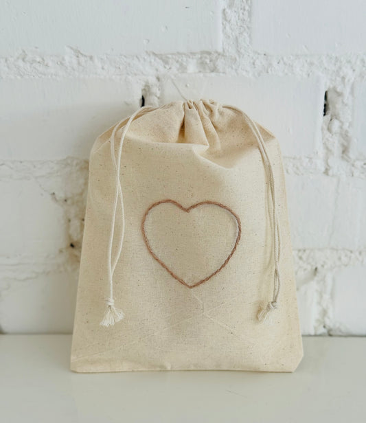 Leinen Beutel Herz
