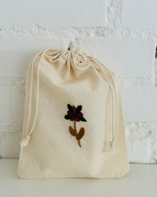 Leinen Beutel Blumen