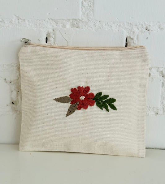 Kosmetiktasche Rote Blumen