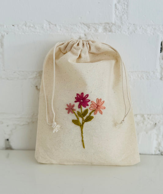 Leinen Beutel Blumen